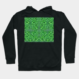 Forest Green Aesthetic Fractal Pattern - Abstract Green Design Hoodie